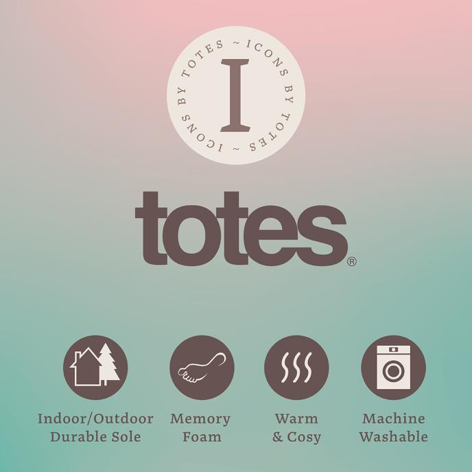 totes® Ladies Icons Cloud Borg Swept Back Mule Grey Extra Image 6